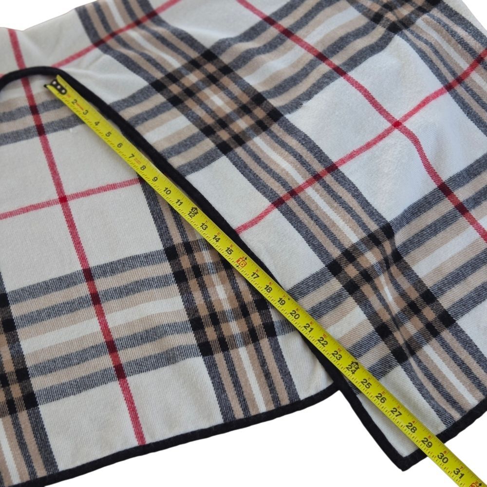 Charter Club Tan Exploded Plaid Poncho Cape One Size SOFT Brown Black Cream - Picture 6 of 14